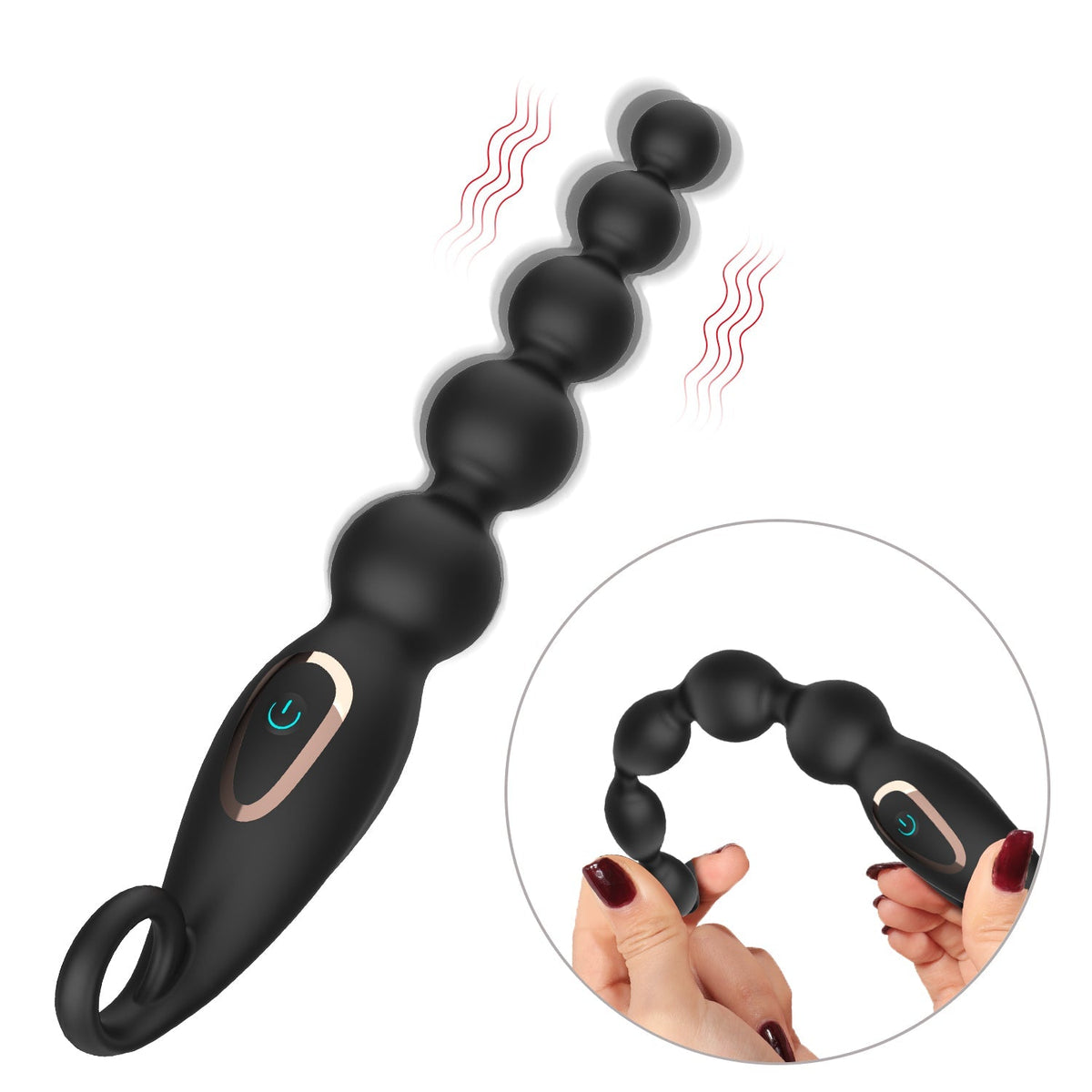 Hgod 7-Speed Vibrating Anal Beads - Wet Master