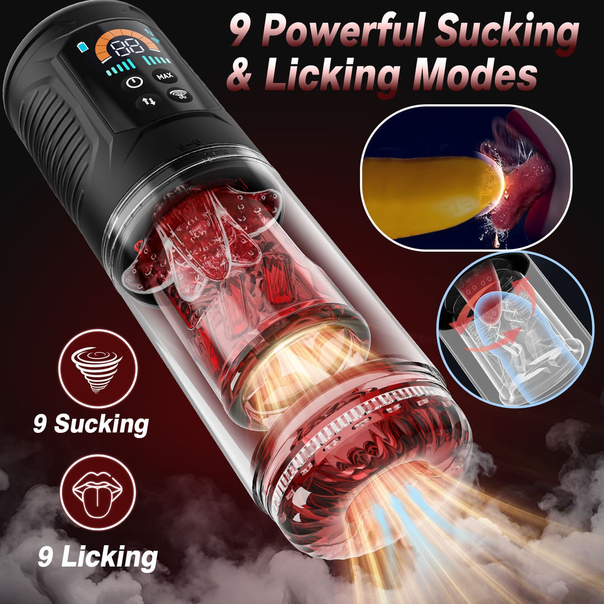 Hgod Peak Thrusting & Sucking Male Masturbator With Suction Base - Wet Master