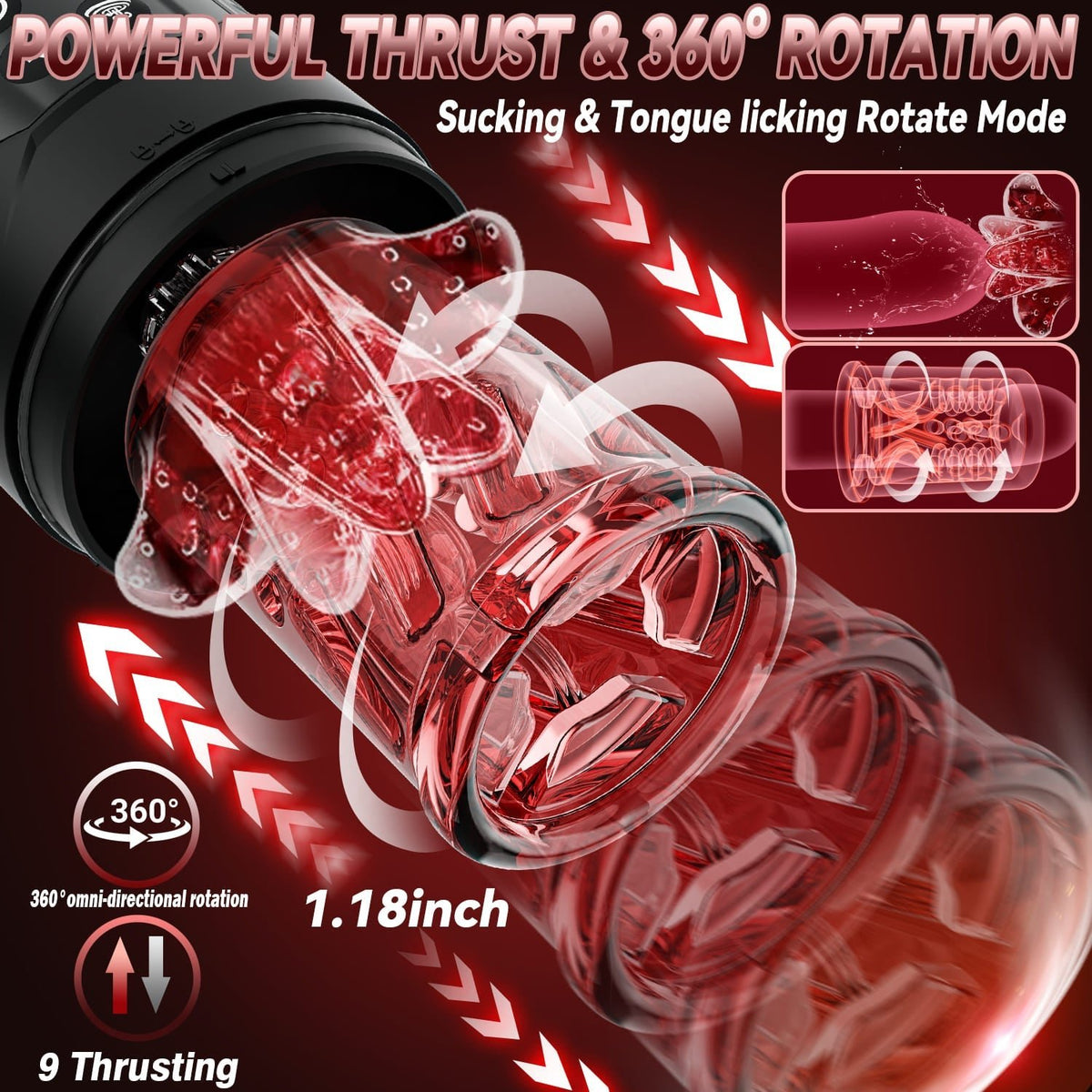 Hgod Peak Thrusting & Sucking Male Masturbator With Suction Base - Wet Master