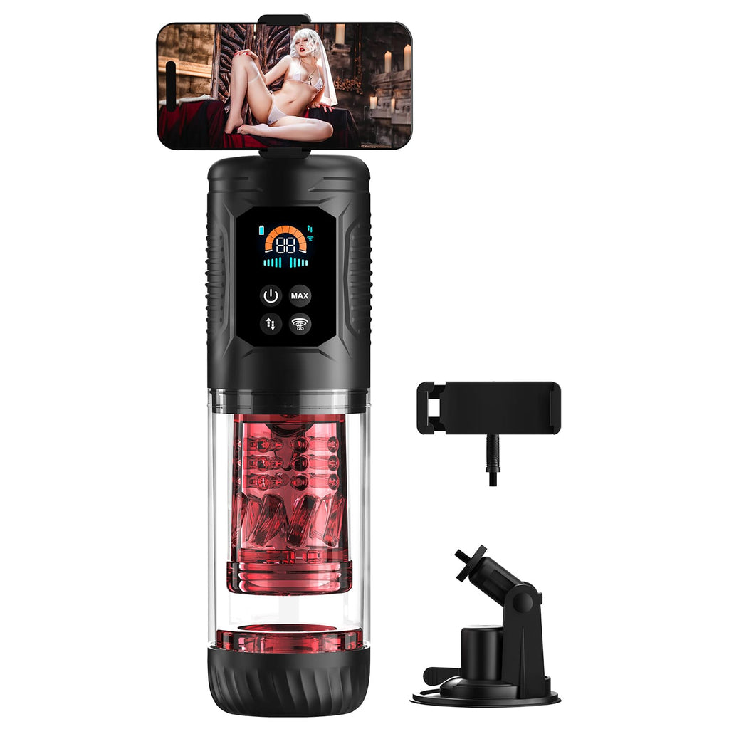Hgod Peak Thrusting & Sucking Male Masturbator With Suction Base - Wet Master