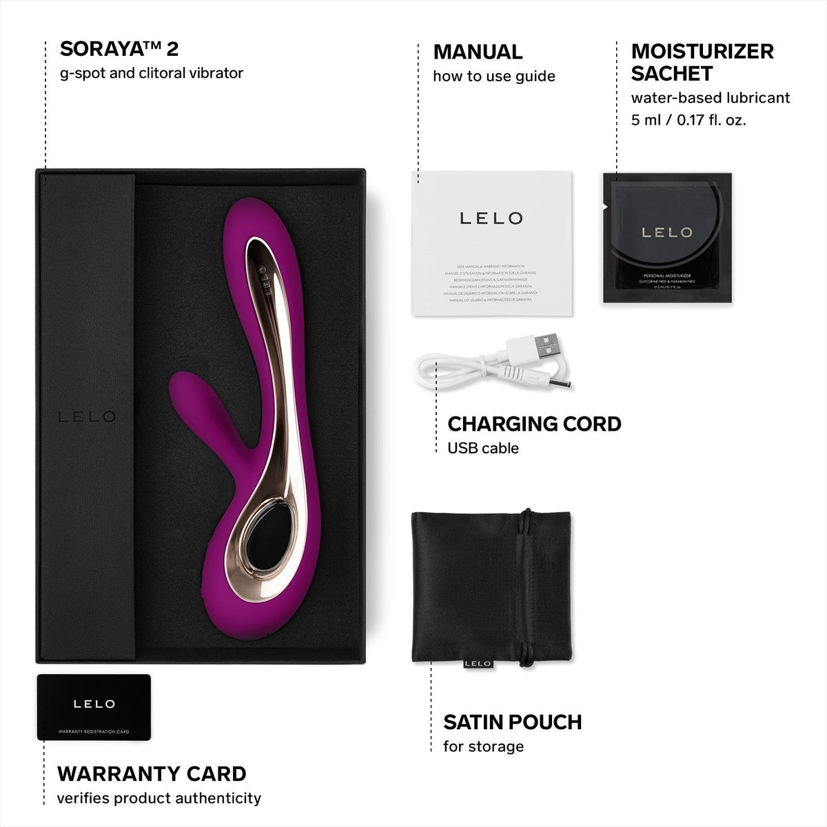 LELO Soraya 2 Rabbit Vibrator - Wet Master