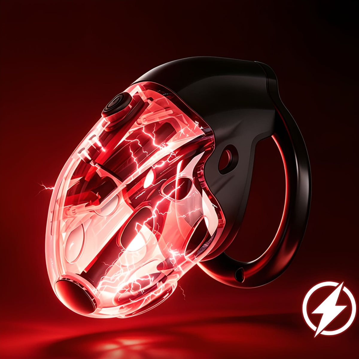 LOCKINK Electric Shock & Vibrating Male Chastity Cage Remote Controlled - Wet Master