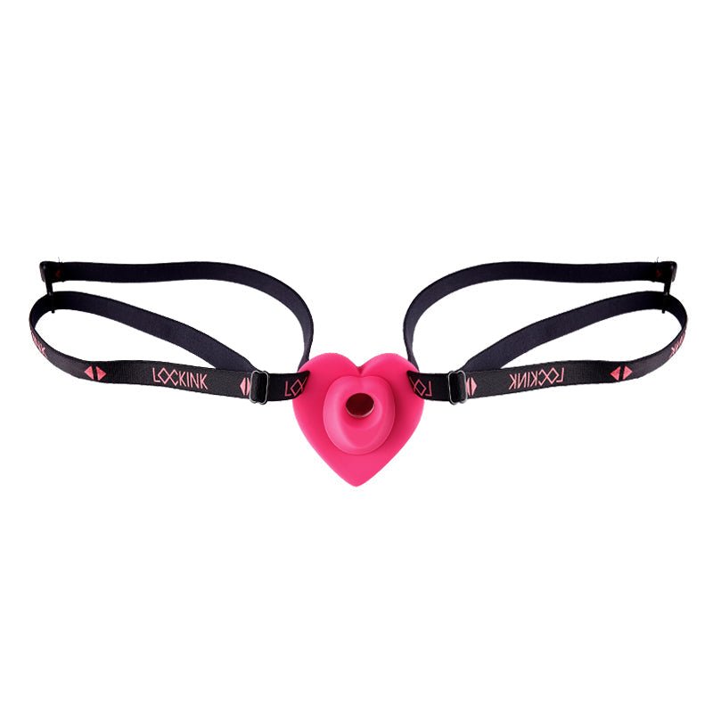 LOCKINK Pink Heart Strap-On Wearble Egg Vibrator Remote Controlled - Wet Master