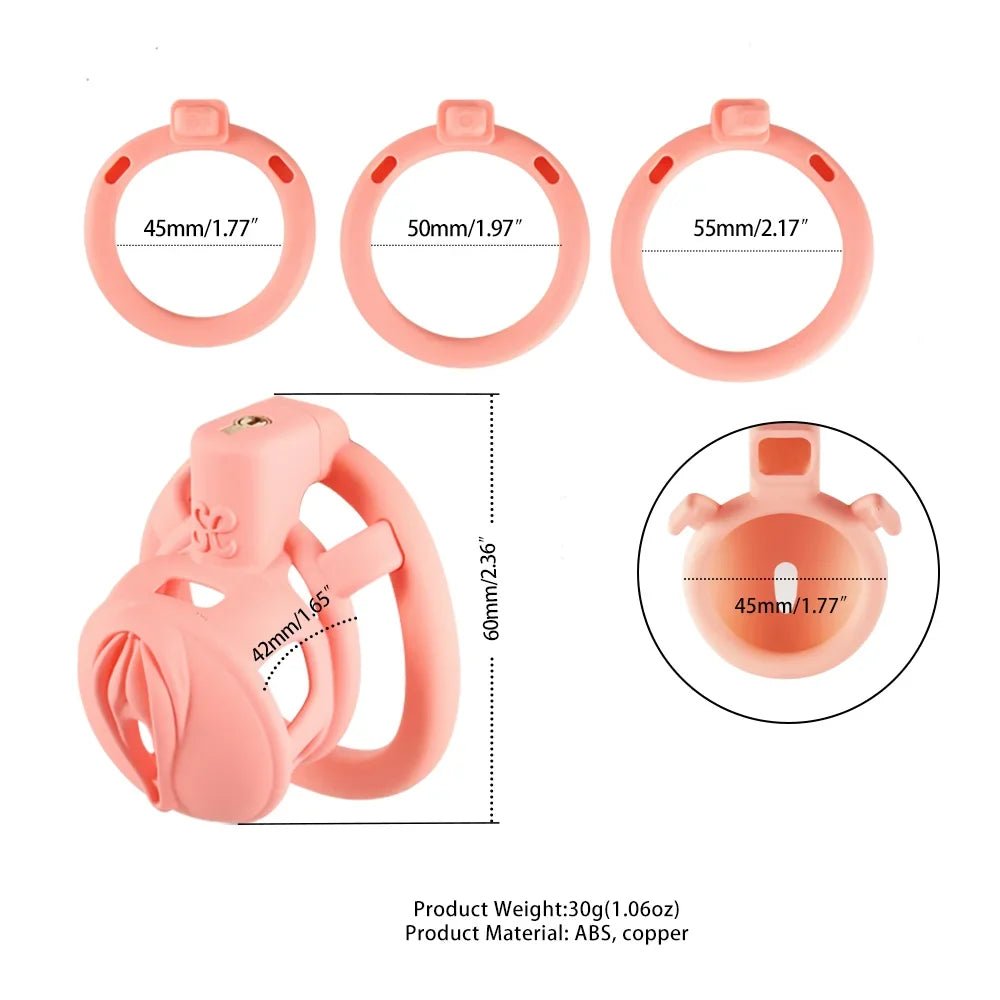 LOCKINK Sevanda 3D Printed Pink Pride Male Chastity Cage - Wet Master