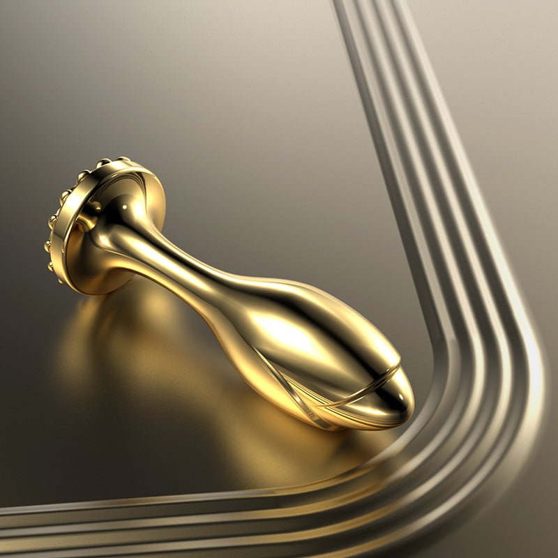 LOCKINK Sevanda Gold Metal Butt Plug with Pearl Base - Wet Master