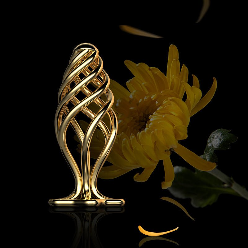 LOCKINK Sevanda Hollow Gold Metal Butt Plug - Wet Master