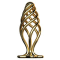 LOCKINK Sevanda Hollow Gold Metal Butt Plug - Wet Master