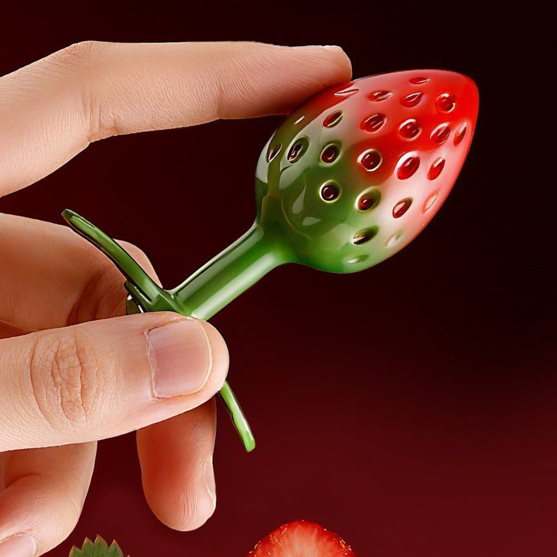 LOCKINK Strawberry Metal Anal Plug - Wet Master