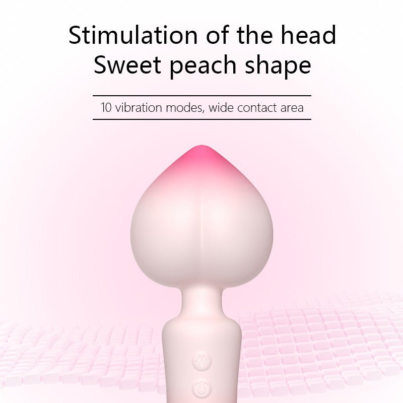 Peach Clitoral Mini AV Wand Vibrator - Wet Master