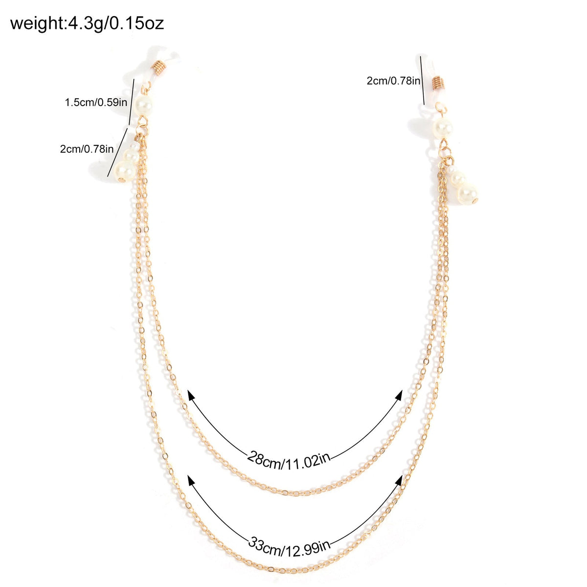 Pearl Pendant Nipple Clamps with Chain - Wet Master
