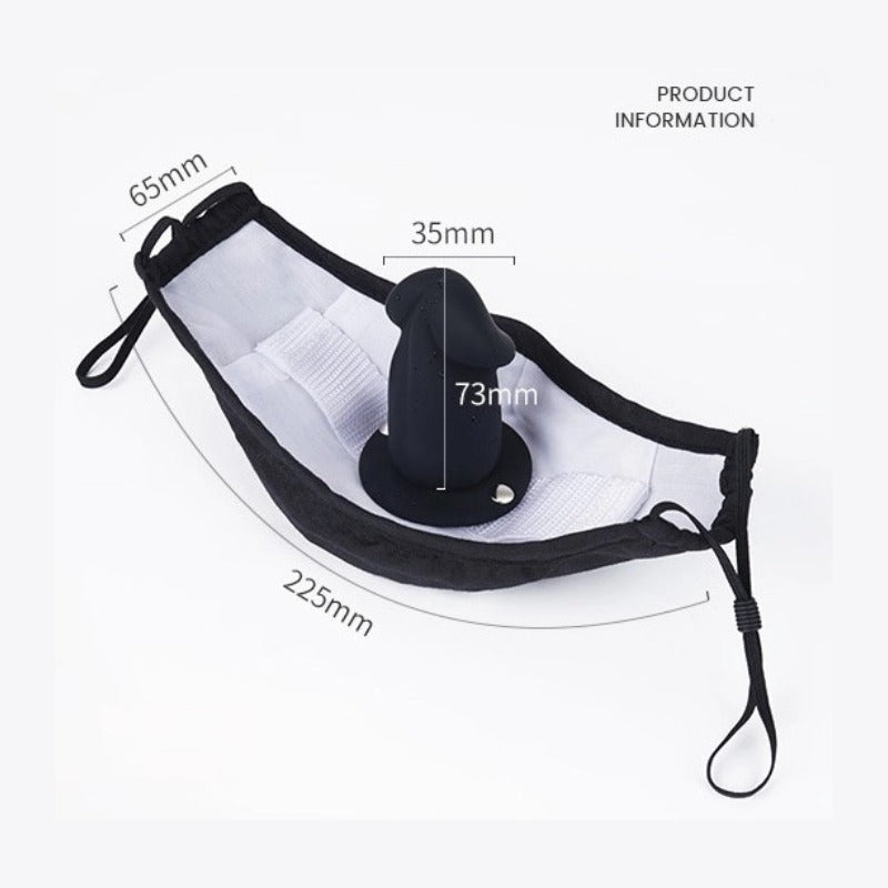 Penis Ball Gag with Mask - Wet Master