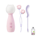 POPOCAT Mini AV Wand Vibrator with G-Spot Vibrator & Nipple Clamps App Controlled - Wet Master
