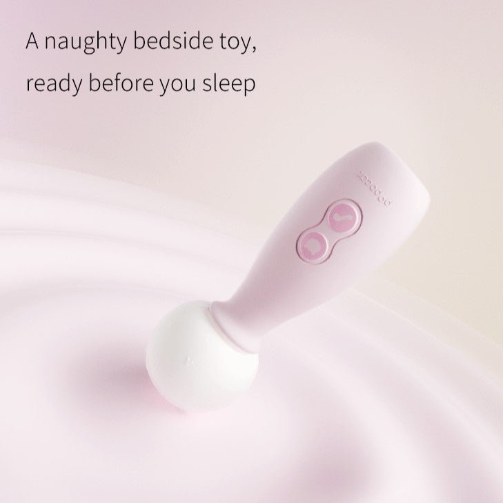 POPOCAT Mini AV Wand Vibrator with G-Spot Vibrator & Nipple Clamps App Controlled - Wet Master