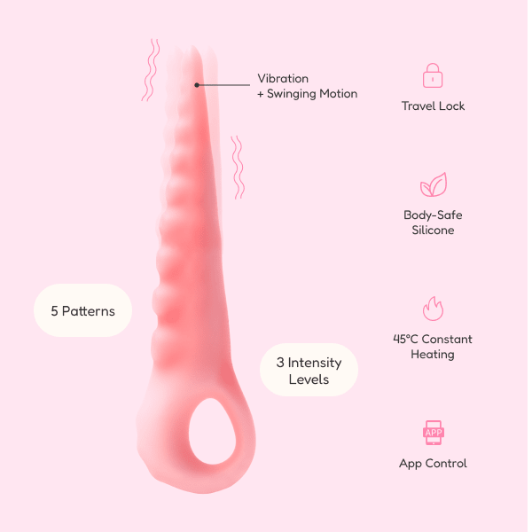 POPOCAT Octopus Tentacle Swinging G-Spot Vibrator App Controlled - Wet Master