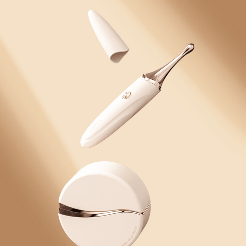 Powder Case Suction Vibrator & Eyebrow Pencil G-Spot Vibrator Set - Wet Master