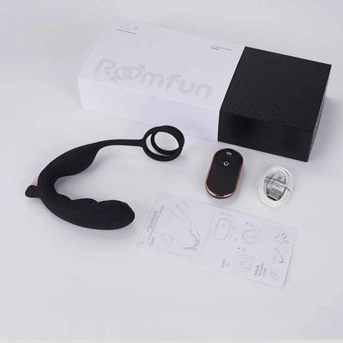 Roomfun Prostage Massager with Cock Ring Remote Controlled - Wet Master