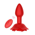 Rose Rotating & Vibrating Butt Plug 3.15 Inch Remote Controlled - Wet Master