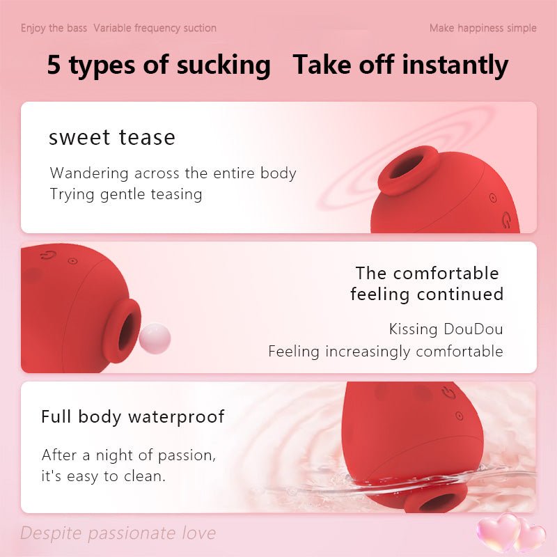 Strawberry Clitoral Sucking Vibrator - Wet Master