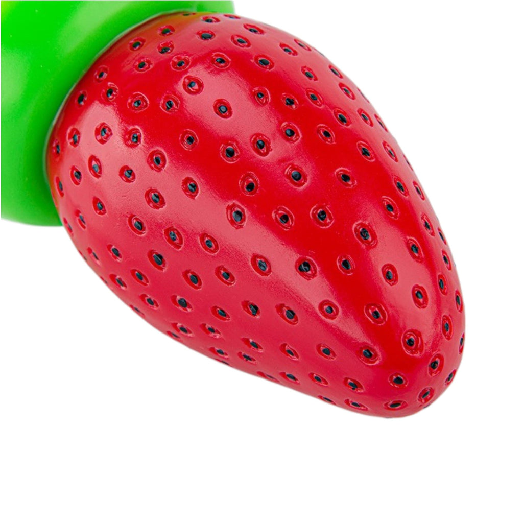 Strawberry Silicone Fantasy Dildo & Anal Plug 4.5 Inch - Wet Master