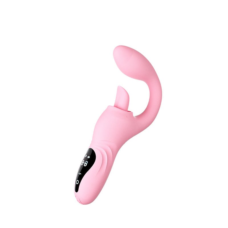 Sweet Tongue Clit Licking & G-Spot Heating Rabbit Vibrator - Wet Master