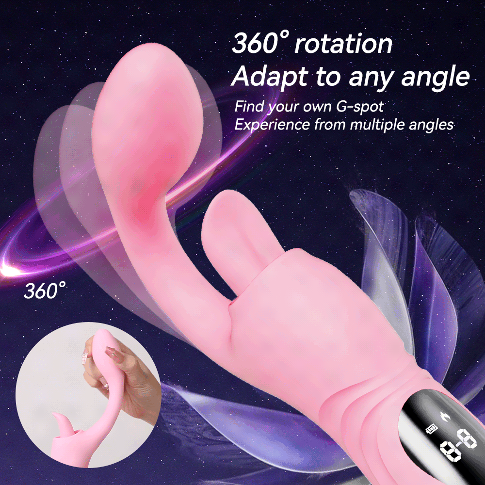 Sweet Tongue Clit Licking & G-Spot Heating Rabbit Vibrator-2