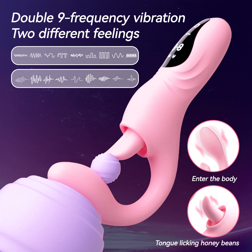 Sweet Tongue Clit Licking & G-Spot Heating Rabbit Vibrator-1