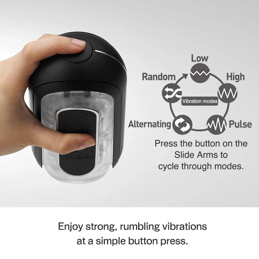 TENGA Flip Zero EV Rechargeable Vibrating Masturbator - Black - Wet Master