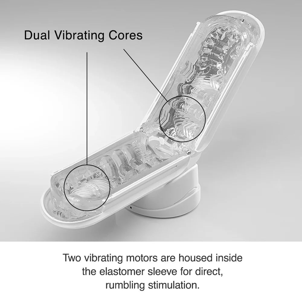 TENGA Flip Zero EV Rechargeable Vibrating Masturbator - White - Wet Master
