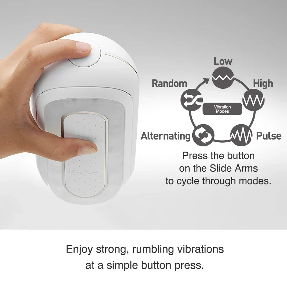 TENGA Flip Zero EV Rechargeable Vibrating Masturbator - White - Wet Master