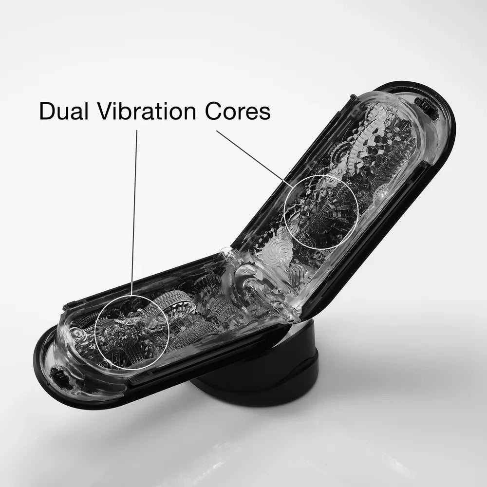 TENGA Flip Zero Gravity EV Rechargeable Vibrating Masturbator - Black - Wet Master