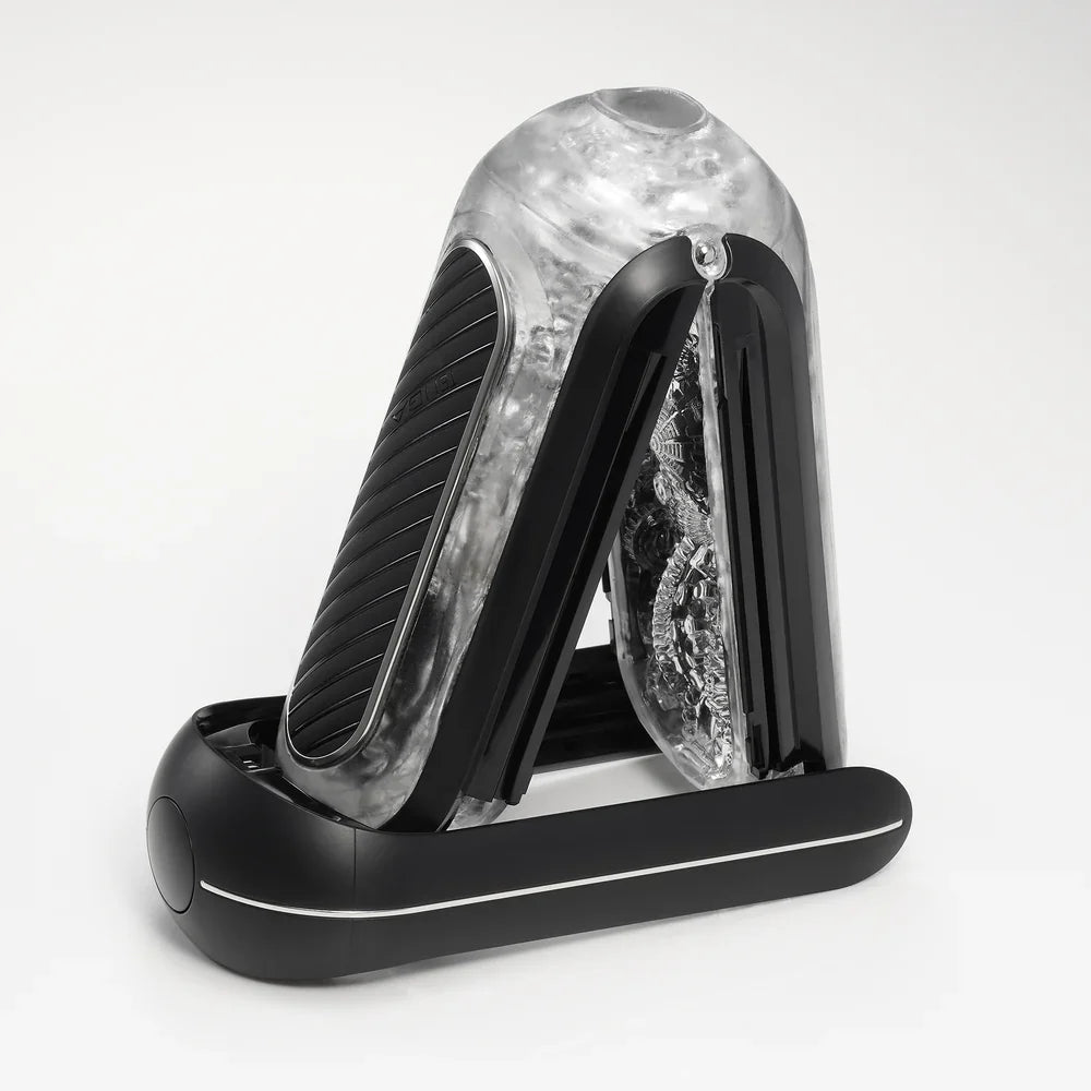 TENGA Flip Zero Gravity EV Rechargeable Vibrating Masturbator - Black - Wet Master