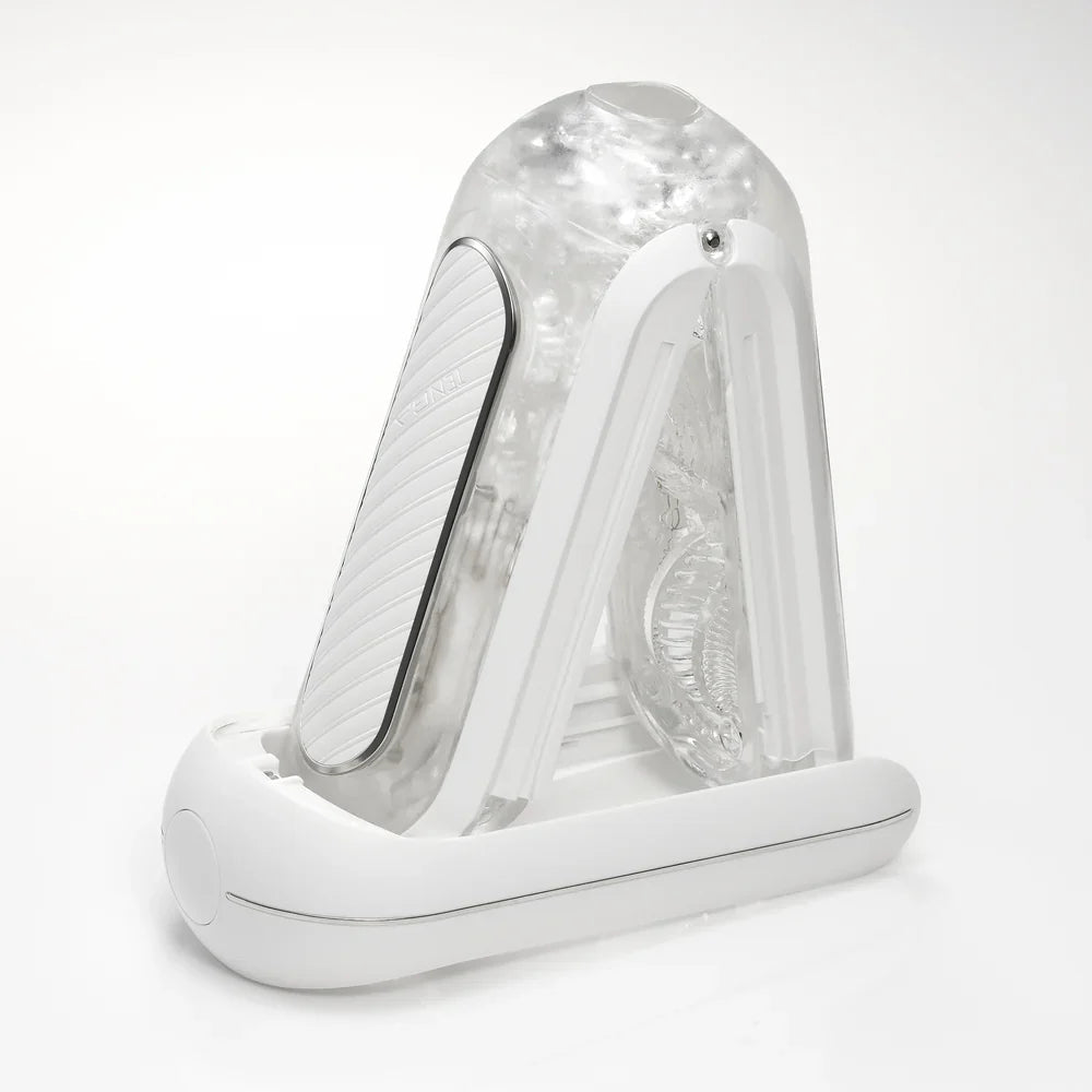 TENGA Flip Zero Gravity EV Rechargeable Vibrating Masturbator - White - Wet Master