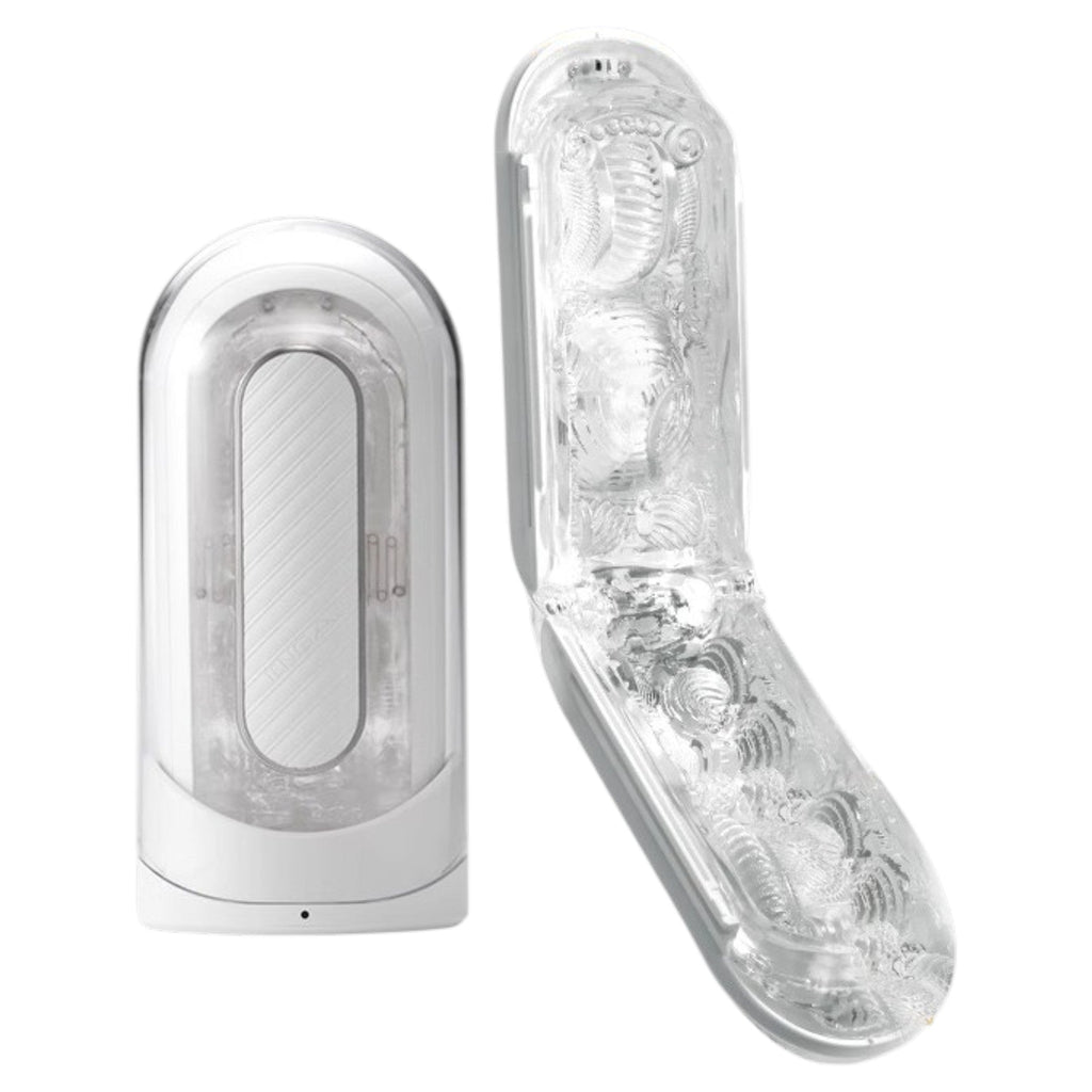 TENGA Flip Zero Gravity EV Rechargeable Vibrating Masturbator - White - Wet Master