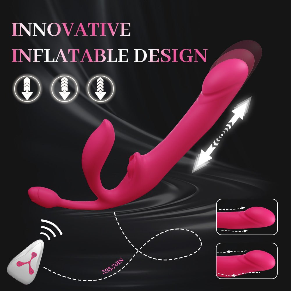 Wild Lily Double-Ended Thrusting Vibrator with Butt Plug Remote Controlled - Wet Master
