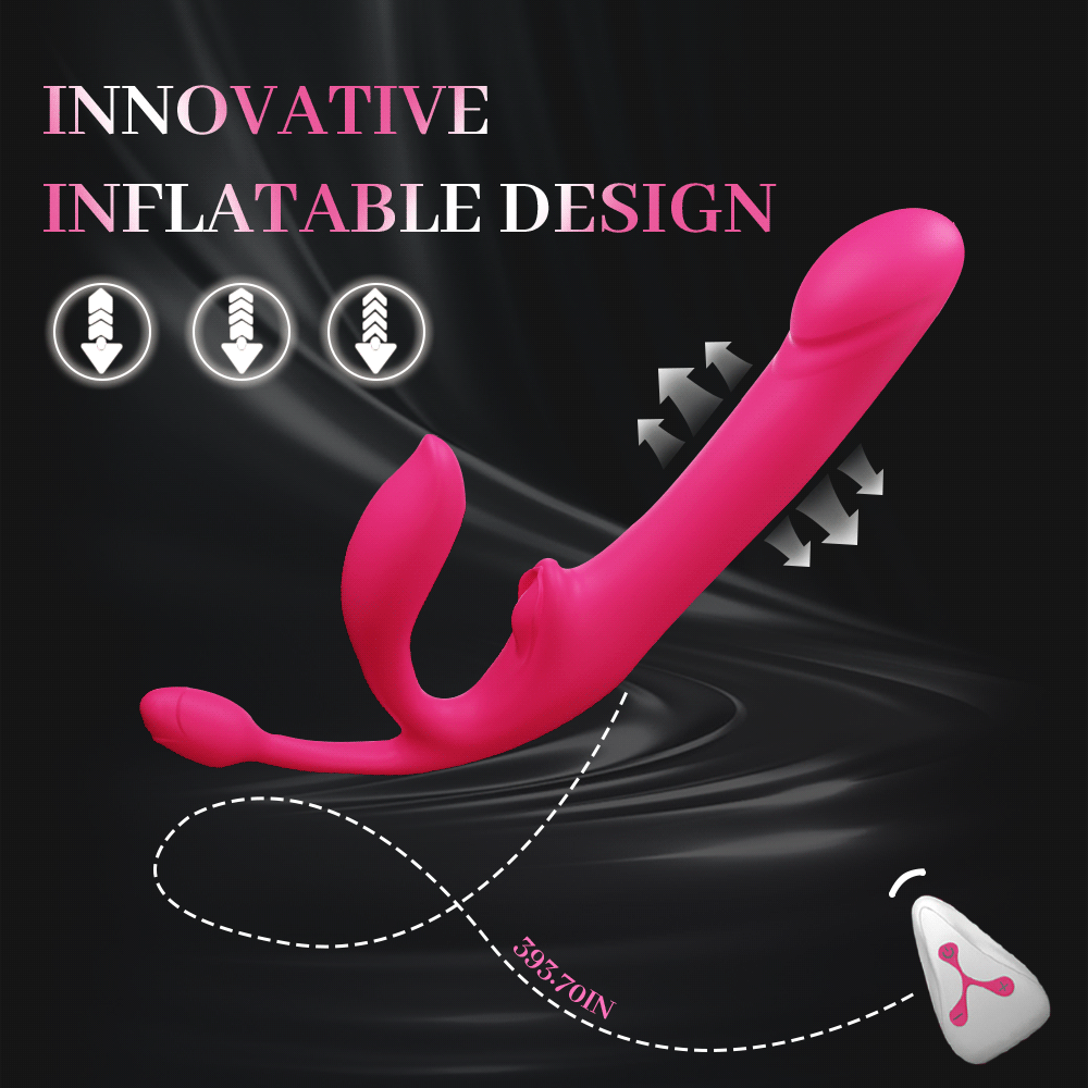 Wild Lily Double-Ended Thrusting Vibrator with Butt Plug Remote Controlled-3
