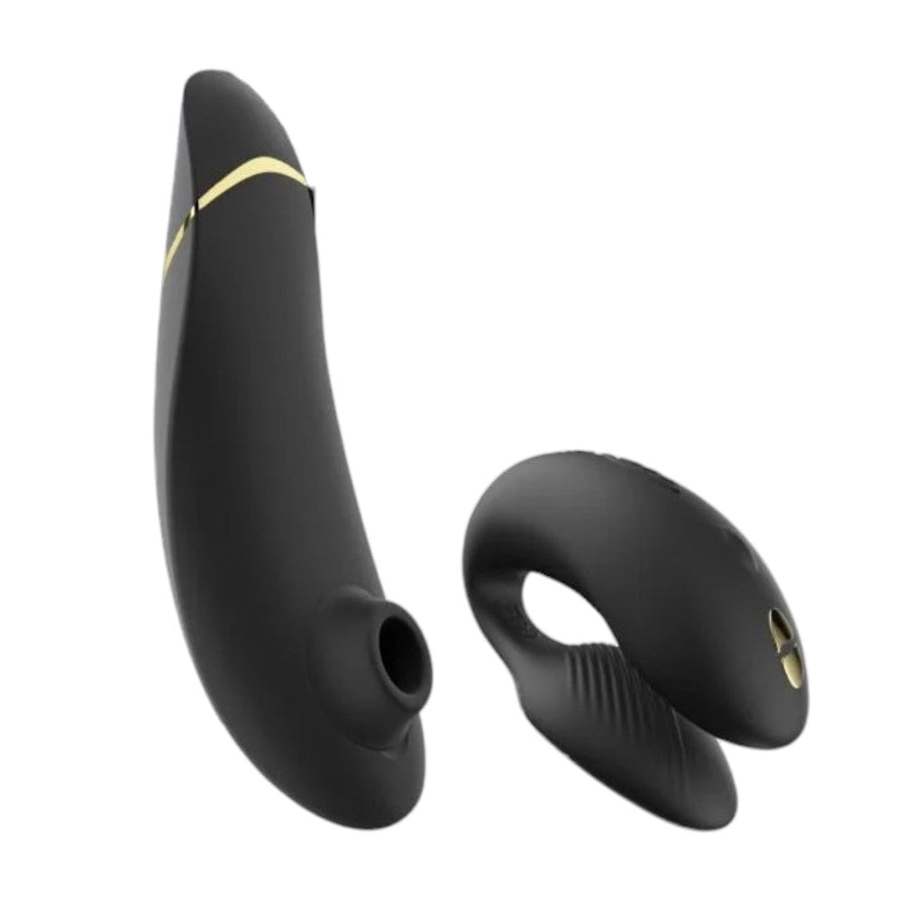 Womanizer X We-Vibe Golden Moments Clit Sucking & Wearable Couples Vibrator Limited Edition - Wet Master