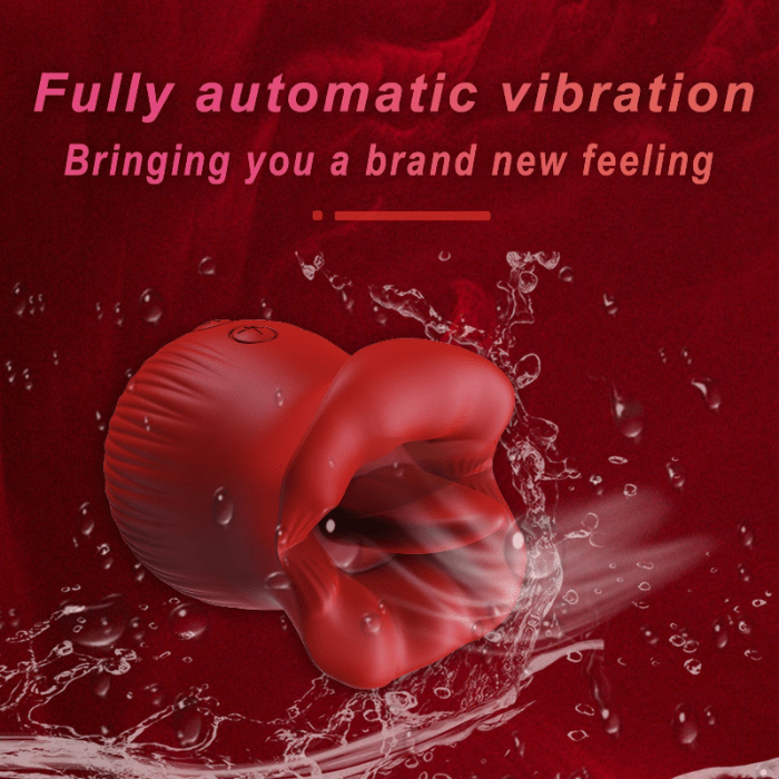 YL Clit Vibrating & Licking Rose Vibrator - Wet Master