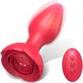 YL Rose Vibrating Butt Plug Remote Controlled - Wet Master