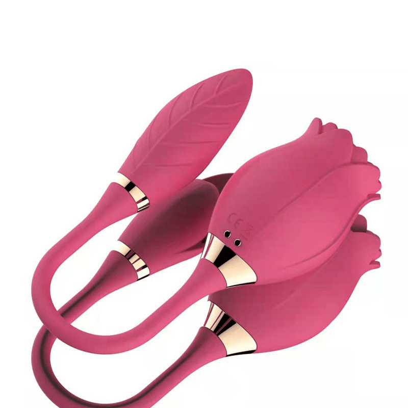 YW Clit Sucking & G-Spot Vibrating Rose Vibrator 10-Modes - Wet Master