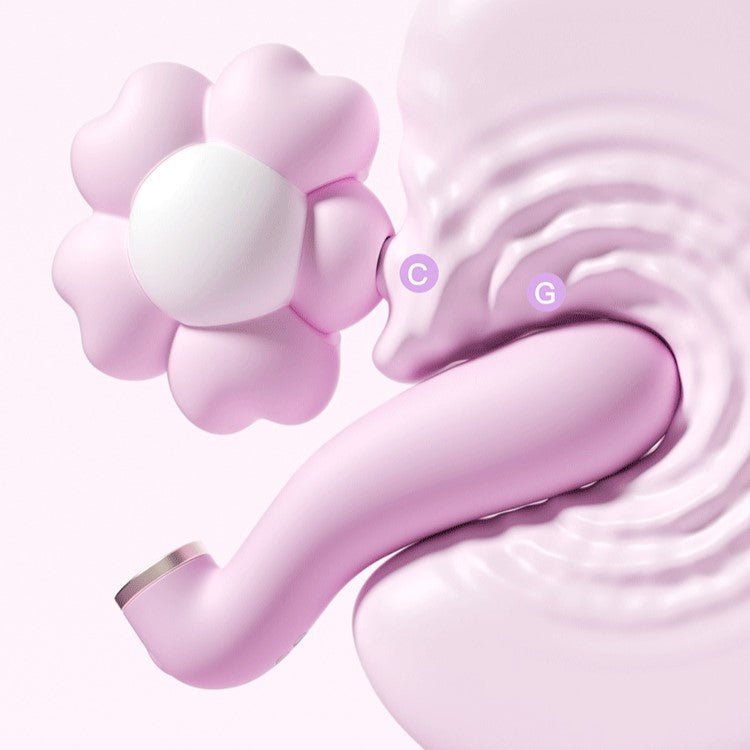 ZEMALIA Flower Clock Sucking & Thrusting Vibrator Set - Wet Master